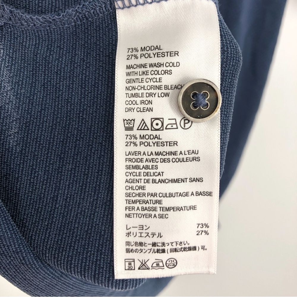 Tommy Bahama Polo Mens Medium Blue Short Sleeve Modal Blend - Picture 7 of 10